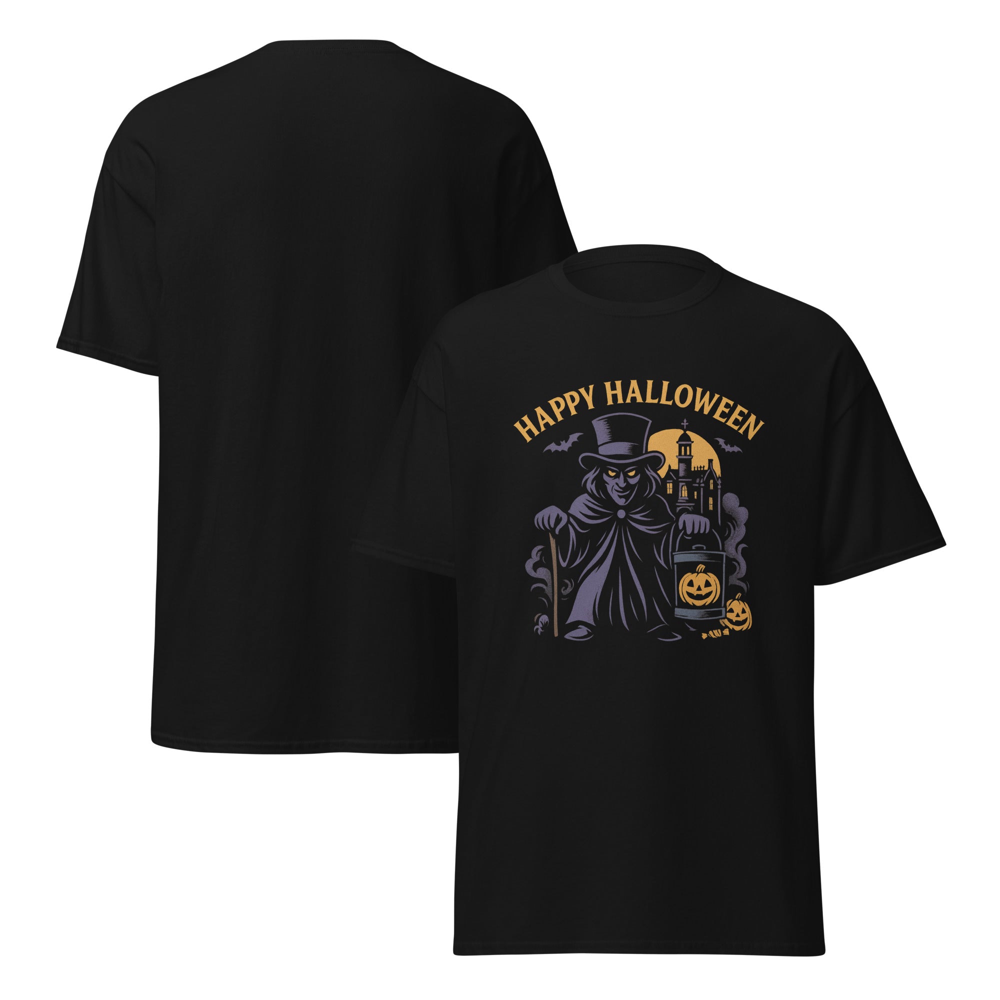 Hatbox Ghost Happy Halloween Tee – MyMagicalFamily.com